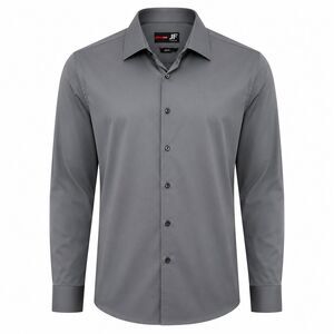 J.Ferrar Slim Fit  Button-Up Dress Shirt Men's Dark Grey Size 16-16.5 34-35